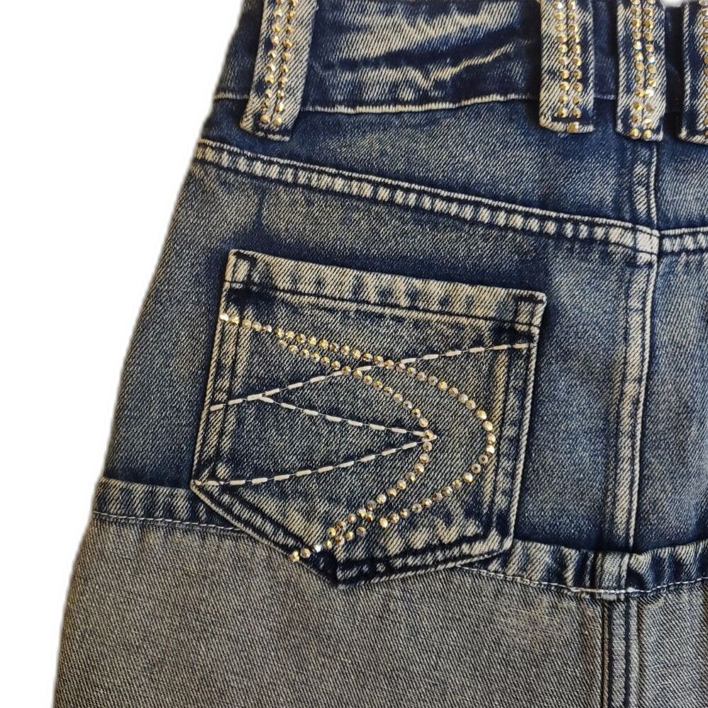 NWT Jaded London - Alexis Diamante Denim Mini Skirt - Blue Wash - Women Size 0 - Picture 4 of 8